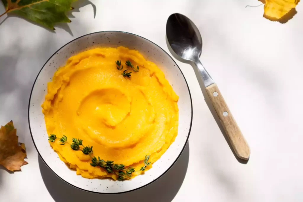 puré de calabaza con fibra